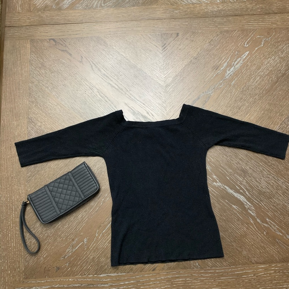 Taunt black ribbed pullover sweater Size S